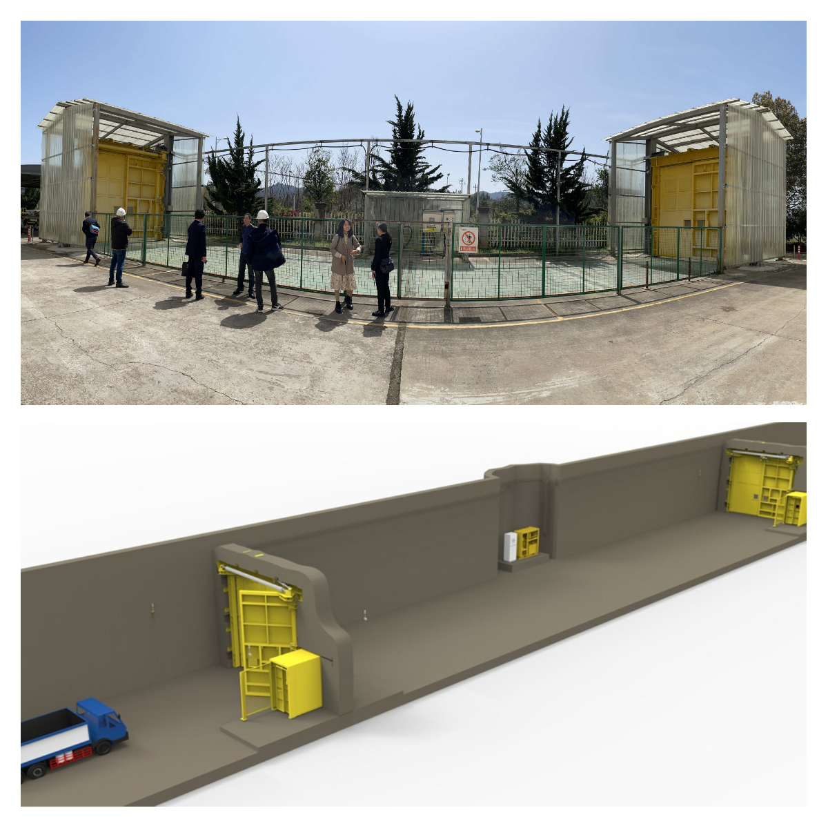 Sistema de bloqueo de aire de control PLC hidráulico/puerta de ventilación con nuevo diseño para mina profunda